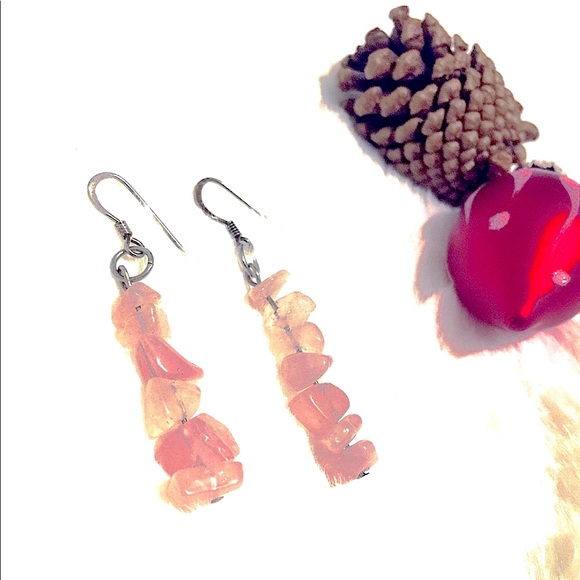 ⚜️Stunning light pink Rose Quartz Stone Earrings✨ - Picture 4 of 14